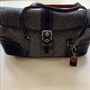 Tweed herringbone Coach bag